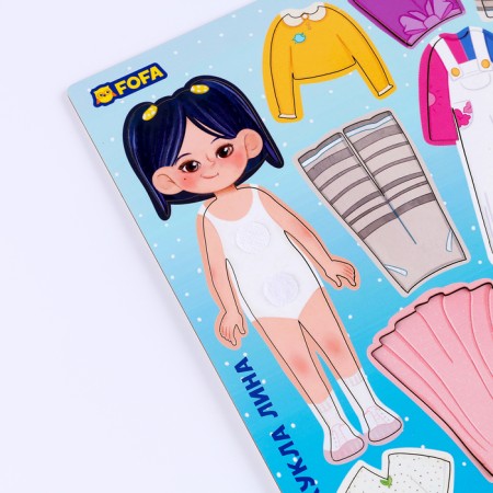 A training board with clothing on Velcro "Dressing. Lina "-1