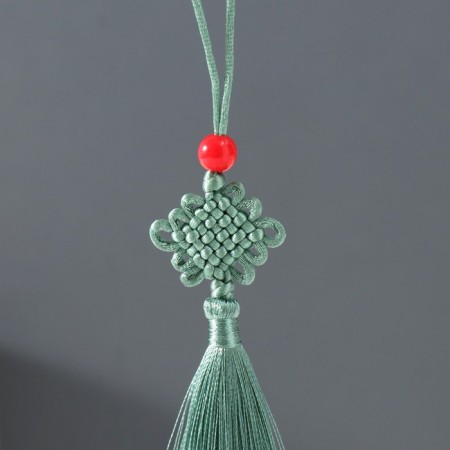 Suspension textiles, plastic "Knot of happiness and infinity" Lagoon 8.5 cm-1