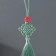 Suspension textiles, plastic "Knot of happiness and infinity" Lagoon 8.5 cm
