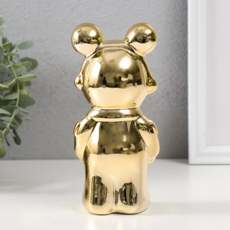 Souvenir ceramics "Mishka-cosmonaut" gold 8x6x18 cm-2