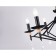 Suspended chandelier Ambrella Light, Modern, TR9597, 6HE14, Black Color Black