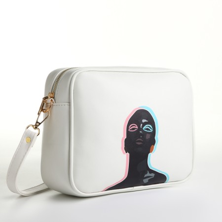 Women's bag over the shoulder Textura, small, white color-2