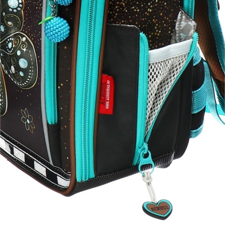 Frame backpack 35 x 26 x 14 cm, Across HK22, filling: bag, pencil case, blue HK22-9-12