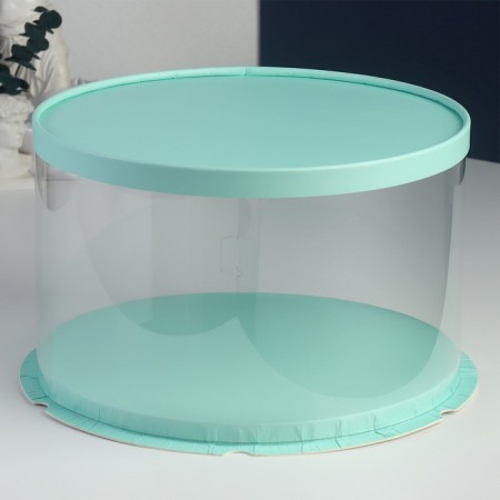 Cake box, confectionery packaging, “blue”, 30 x 30 x 18 cm