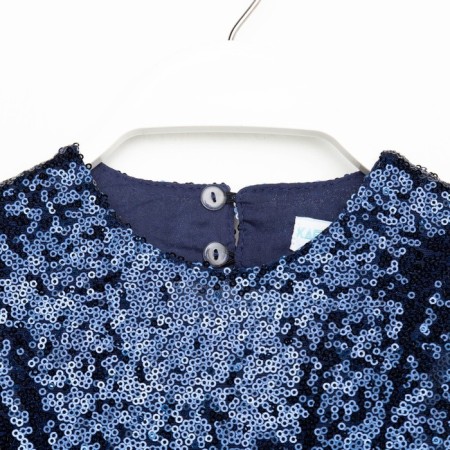 Платье для девочки с пайетками KAFTAN, размер 30 (98-104), цвет синий-6