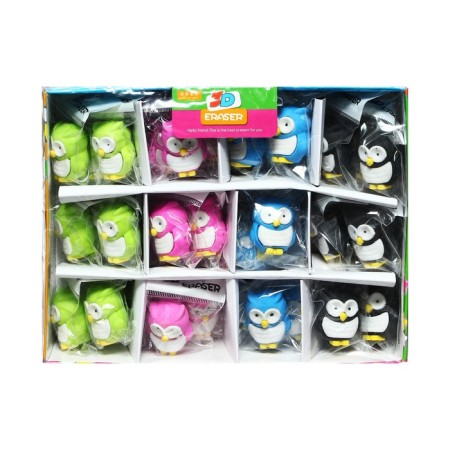 Figure eraser "owl", in a blister, mix (barcode on a thing)-9