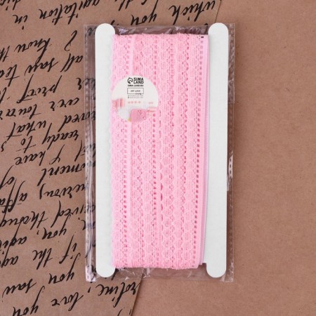 Capricon lace, 12 mm × 10 ± 1 m, light pink color-3
