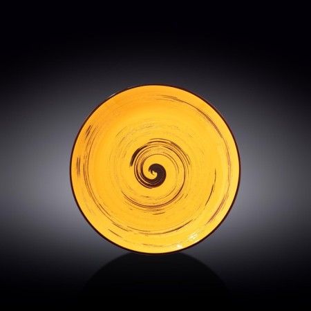 The plate round Wilmax England Spiral, D = 23 cm, yellow color