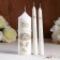 A set of wedding suppositories with beads "Wedding rings", white, handmade, mix