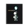 A notebook of 96 sheets in a cage on the crest "Brilliant thoughts", covered cardboard, lamination Soft Touch, foil embossing, block 60g/m2, mix