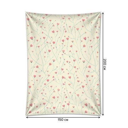 Decorative panel with photo printing "Blooming Love", vertical, size 150x200 cm-1
