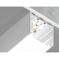 Profile aluminum overhead/suspended Ambrella Illumination Profile System, GP2550wh, 2000x35x35 mm, white, matte dial
