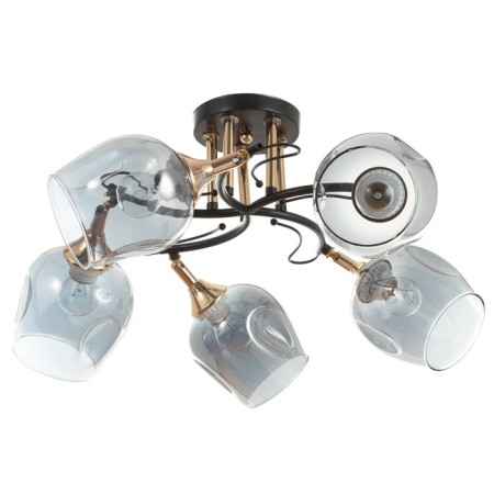 Chandelier N5031/5 COF+FGD coffee/gold 5x60W E27 66x66x24cm