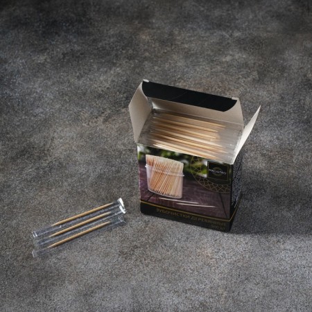 Toothpicks made of birch magistro, 500 pcs, in individual packaging, cardboard box-6