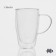 Glass mug with double walls Magistro Duo, 500 ml, 14.5 × 9 × 15.5 cm