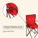 Tourist chair maclay, with a cup holder, 50x50x80 cm, red color
