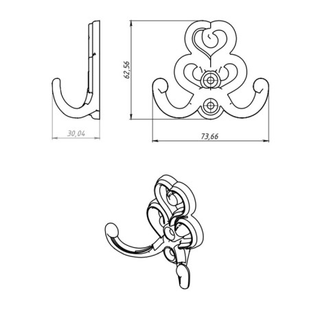 Hook-lick No. 41 Polymer White, 40 pcs-4