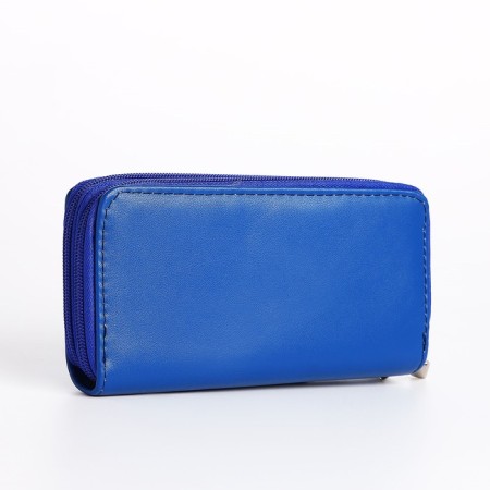 Women's wallet with lightning, blue color-1