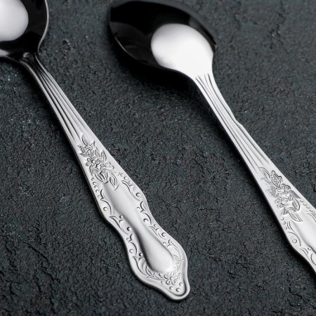 A teaspoon "Slav", h = 14.5 cm, thickness 1.2 mm, silver color-1