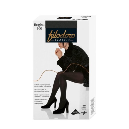 Women's tights Filodoro Regina, 100 Den, size 3, Carbone color-1