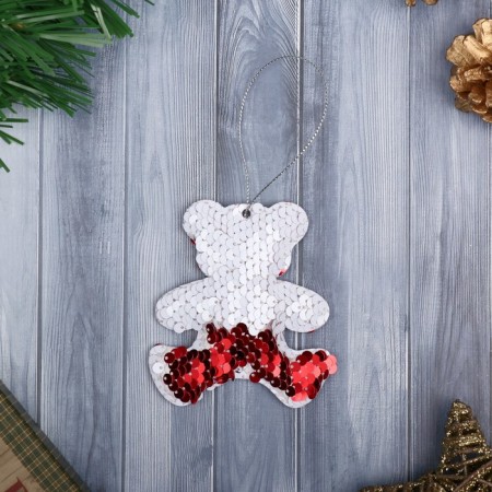 Soft suspension "Bear - Festive overflow" 8.5*9.5 cm, mix-1