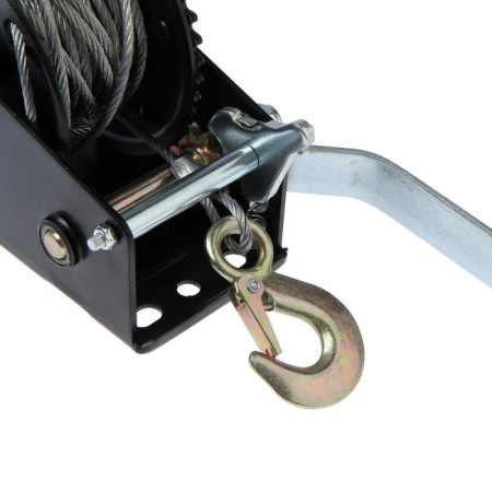 Winper manual drum traction tundra, 1000 kg, metal cable 10 meters-7