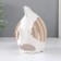 Ceramics candlestick for 1 candle "fish with patterns" white 15.7x8.8x14.3 cm