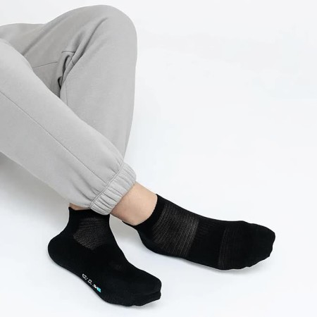 Male socks shortened, black color, size 25-27-1