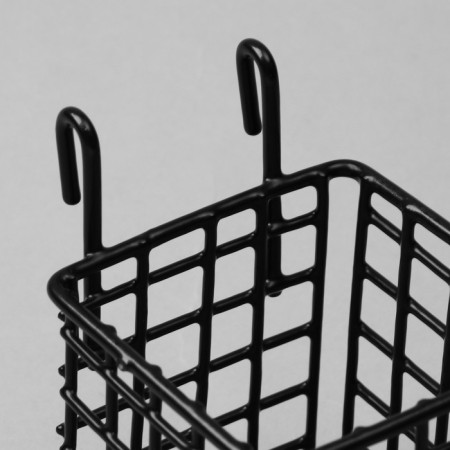 Basket on a grid, 9 × 9 × 9.5 cm, black color-2