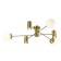 Ceiling EVOLUCE lamp. Sle1105-302-06. Raito. 6x5+60 W, GU10+E27, 4000K, 100x100x20 cm, brass color