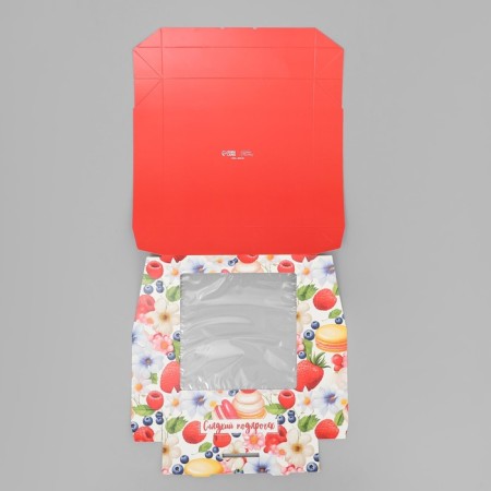 Confectionery packaging, box with lamination "Sweet gift", 20 x 20 x 4 cm-3