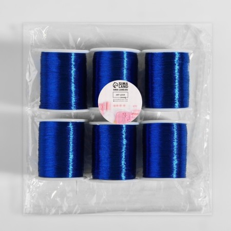 Metallized thread, 91 ± 1 m, blue color-2