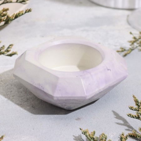 Square Square from gypsum with beveled corners is small, 9x3.5cm, marble with purple. stripes-1