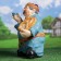 Garden figure "Tealer with lavash" 40cm
