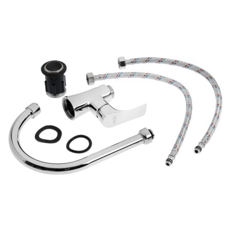 Kitchen mixer Zein Z2483, cartridge ceramics 35 mm, high spout, chrome-8