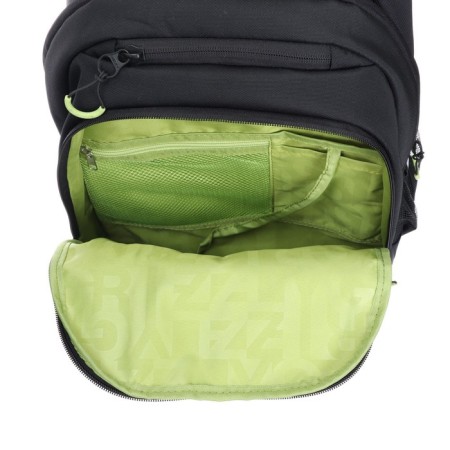Youth backpack Grizzly, 45 x 32 x 23 cm, ergonomic back, black, light green-10