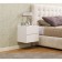 Tumbling bedside Elton No. 2 Obvodnoye, 400x320x360, white/MDF white glossy