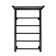 Water towel "Sanprise" Aurora P6, 400x700 mm, with a shelf, lower connection, black