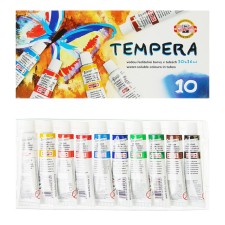 Temperial colors 10 colors of 16 ml, koh-i-noor, in tubes, without brush