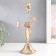 Summary Metal for 1 candle "Three flowers" d-2.5 cm gold 10x10x28 cm