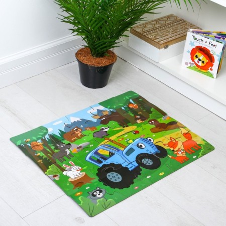 Puzzle floor "Blue Tractor in the Forest"-6