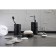 Axentia Nero dispenser for liquid soap from black ceramics with gloss Ø 6.5x18 cm, 300 ml
