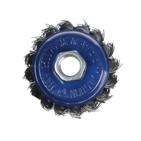 Metal brush for ushm tundra, twisted wire, "cup", M14, 65 mm-3