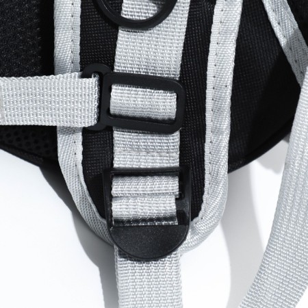 Backpack for carrying animals, laying out, 32 x 84 x 44 cm, black/transparent-11