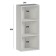 Bathroom hinged cabinet, two shelves, 24 x 24 x 80 cm