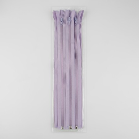 Lightning "Spiral", No. 5, detachable, automatic lock, 40 cm, lilac color-2