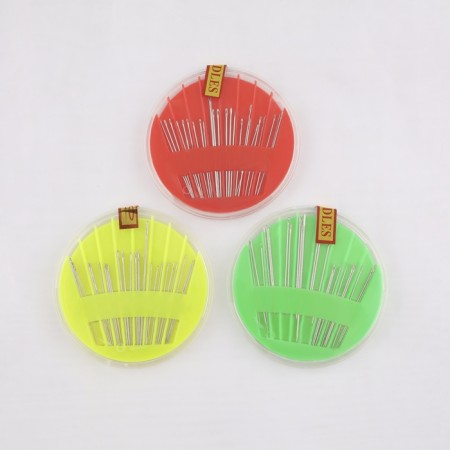 Sewing needles in a plastic box, 24 pcs, color mix-3