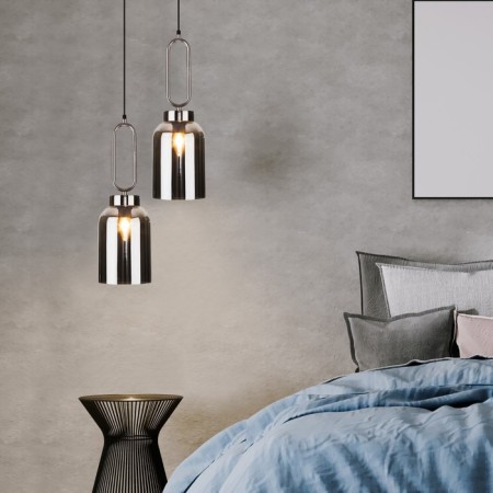 Suspended lamp with a glass ceiling FLOU, 40W, E27, 15x15 cm-2