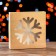 Folding box "Snowflake", craft, 20 x 20 x 4 cm