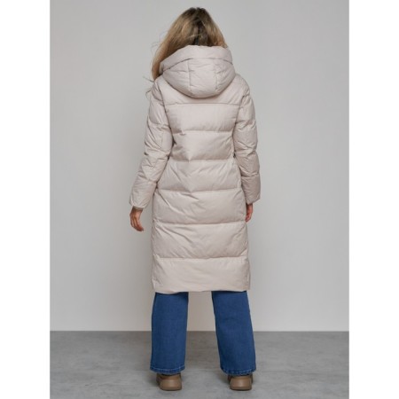 Coat insulated winter feminine, size 42, color light gray-3
